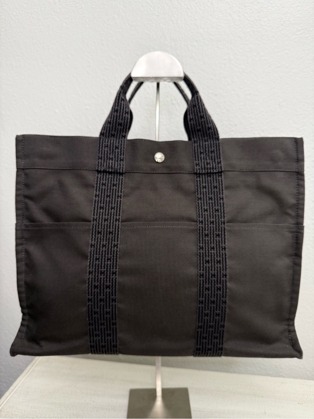 HERMÉS Herline MM Tote Bag Grey